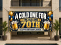 Beer 70th Birthday Banner