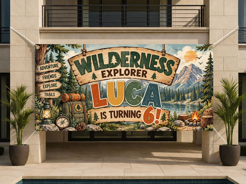 Wilderness 6th Birthday Banner