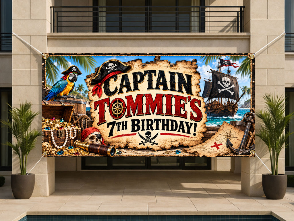 Pirate 7th Birthday Banner