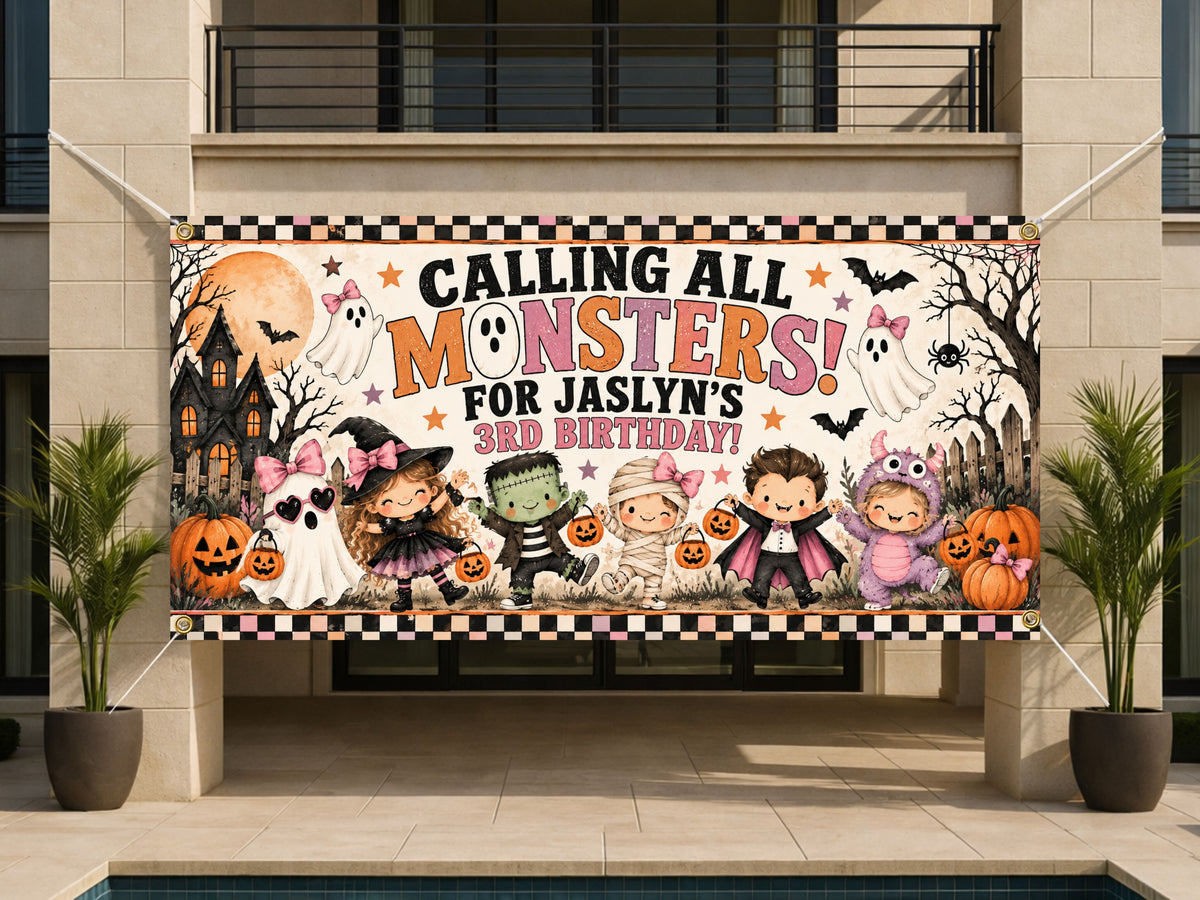 Monster 3rd Birthday Banner