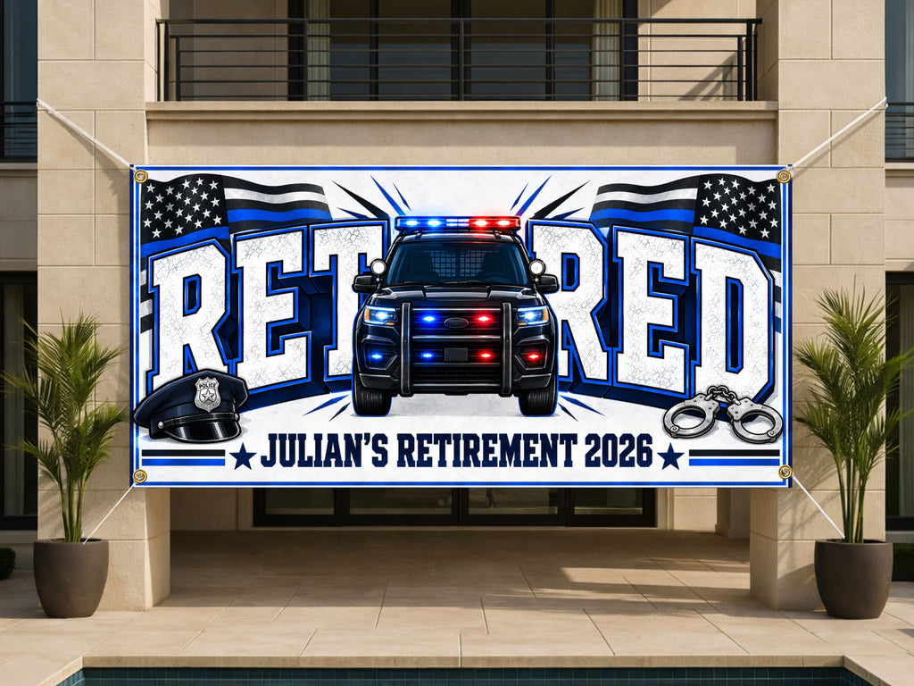 Police Retirement Banner