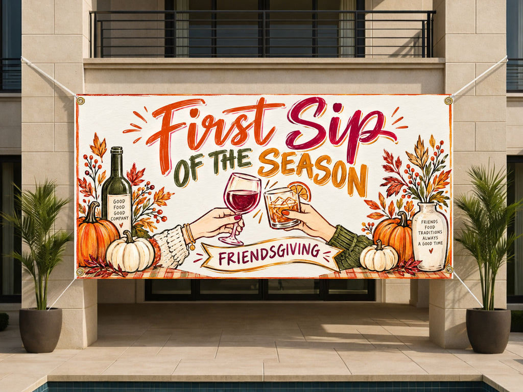 Friendsgiving Cocktail Party Banner