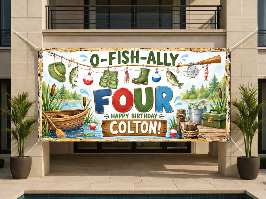 O-Fish-Ally Four Fishing Banner