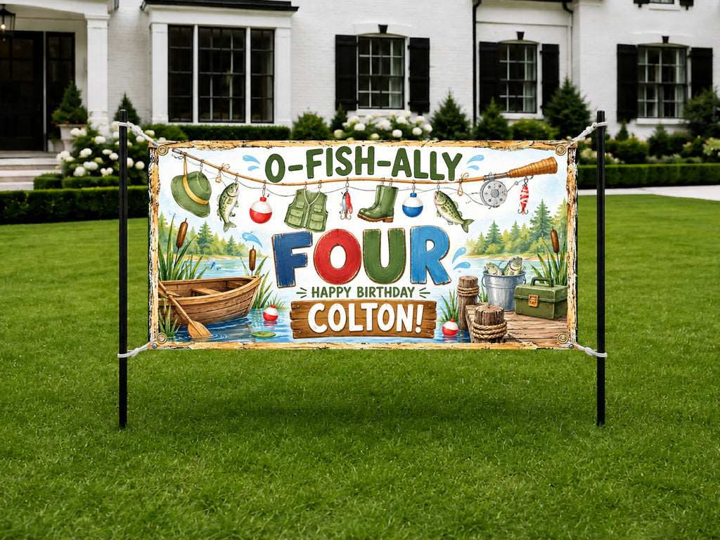 O-Fish-Ally Four Fishing Banner