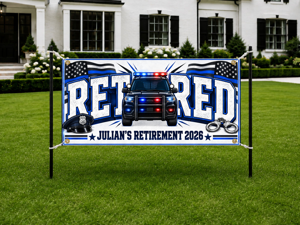 Police Retirement Banner