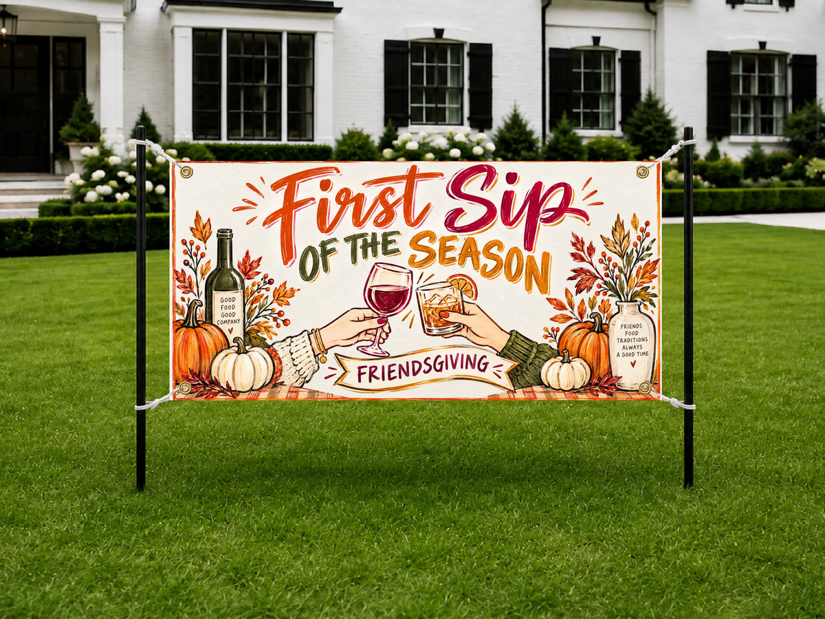 Friendsgiving Cocktail Party Banner