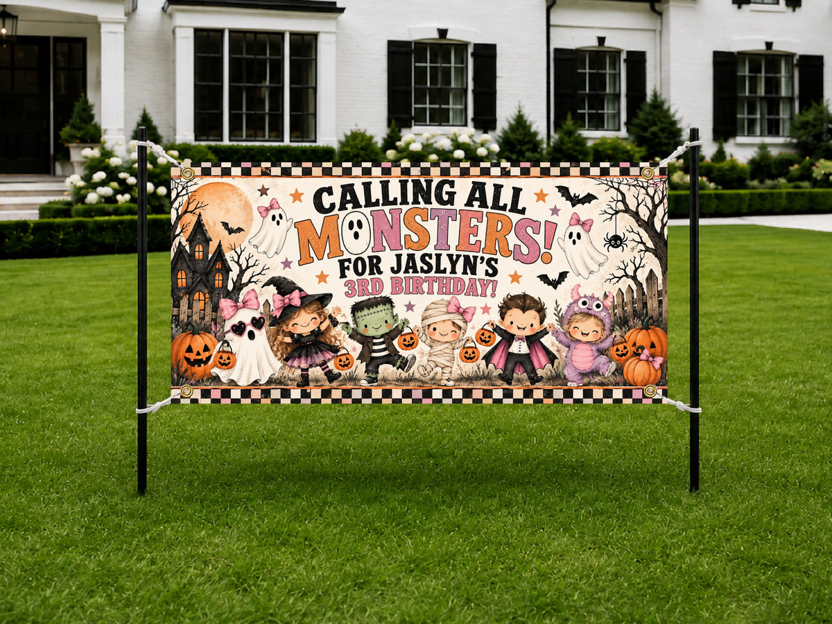 Monster 3rd Birthday Banner