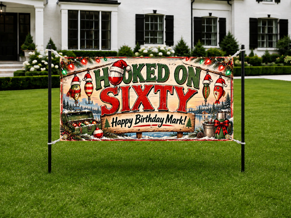 Hooked On Sixty Christmas Banner