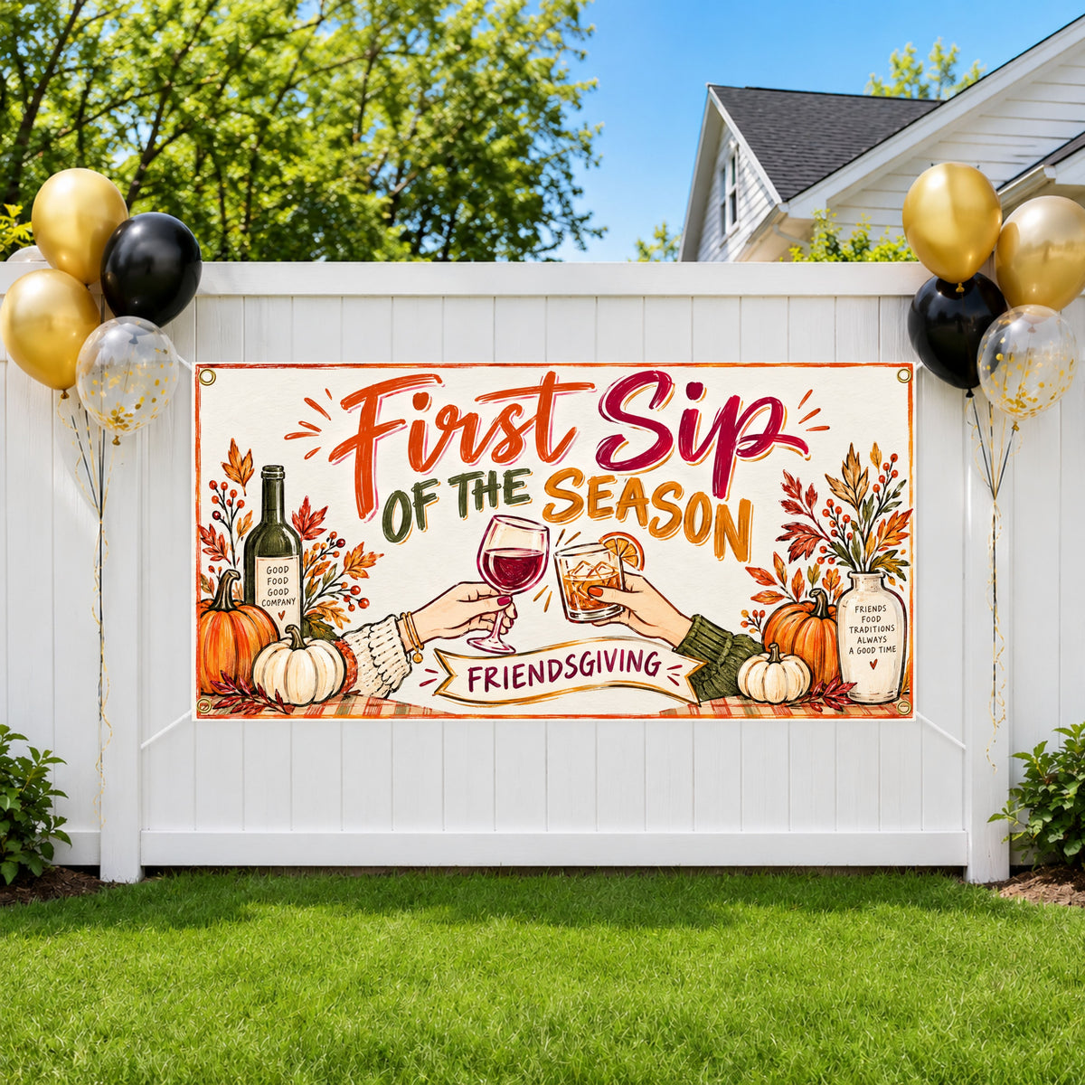 Friendsgiving Cocktail Party Banner