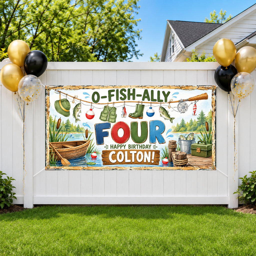 O-Fish-Ally Four Fishing Banner