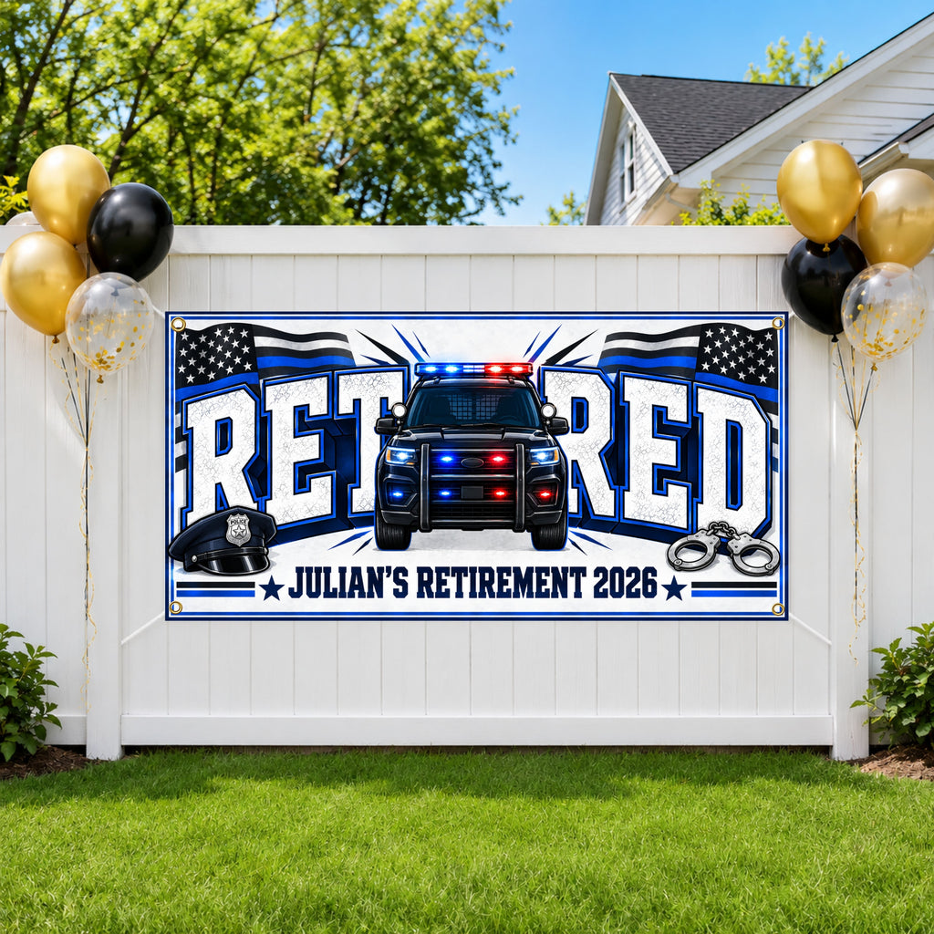 Police Retirement Banner