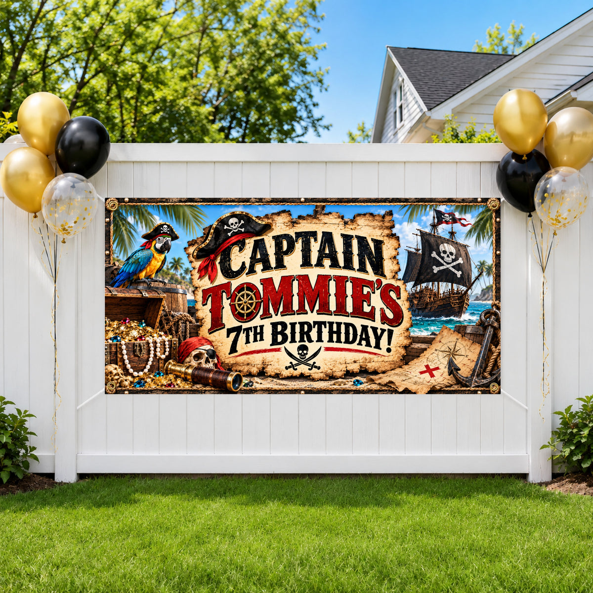 Pirate 7th Birthday Banner