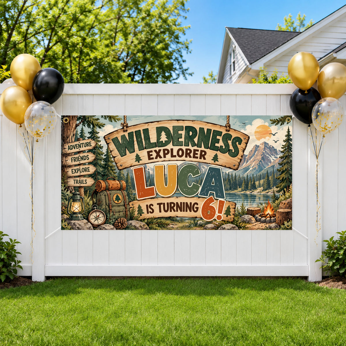 Wilderness 6th Birthday Banner