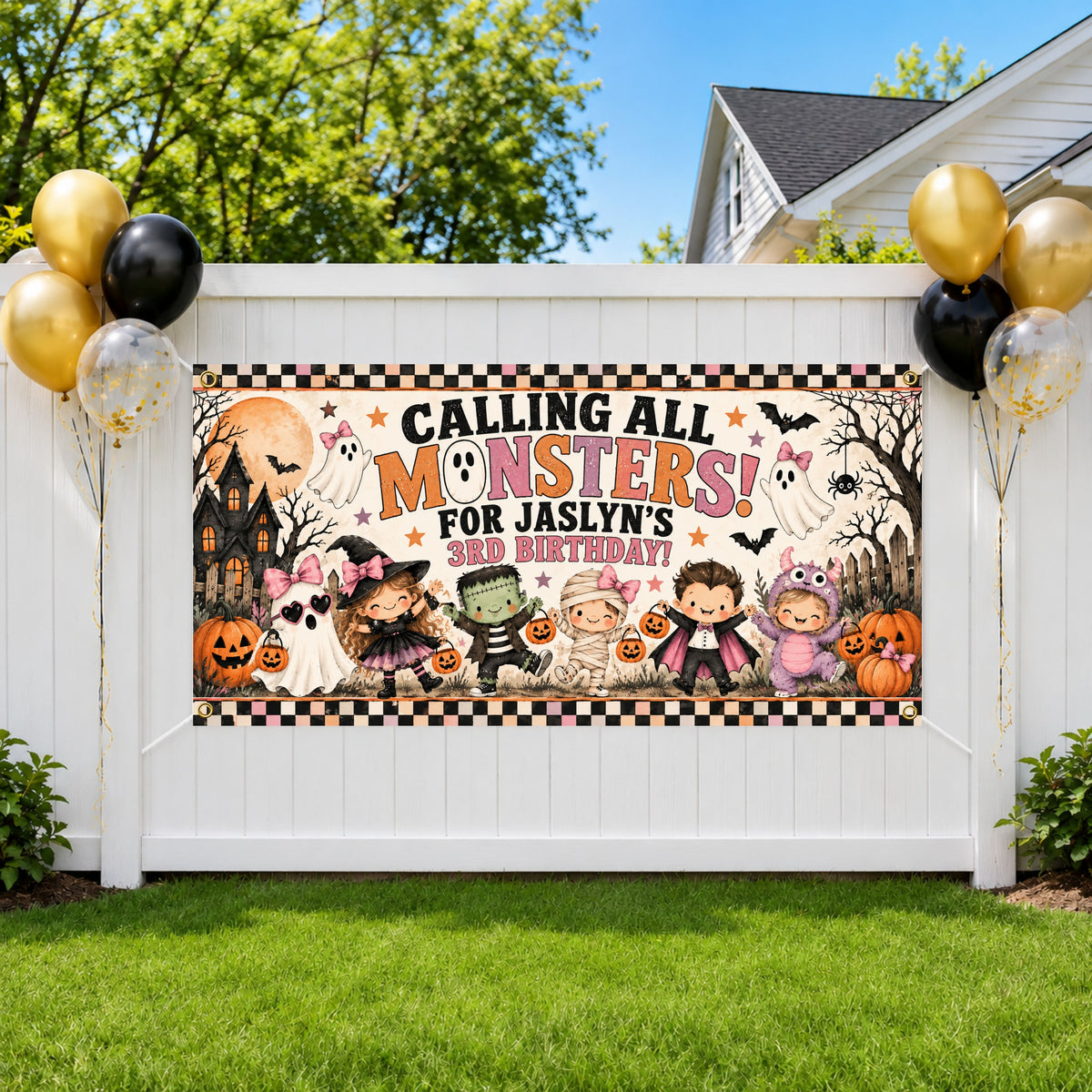 Monster 3rd Birthday Banner
