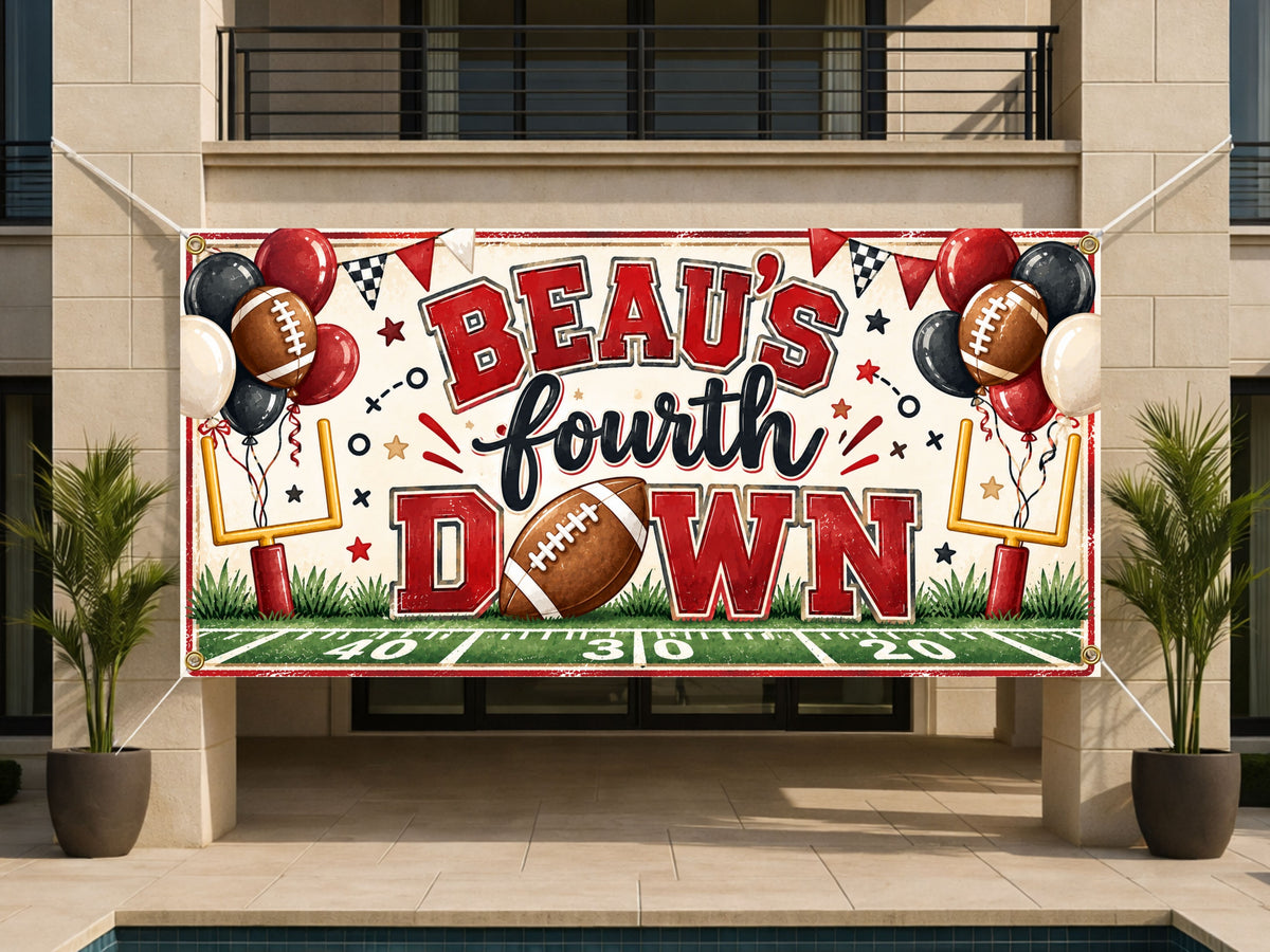 Fourth Down Football Banner