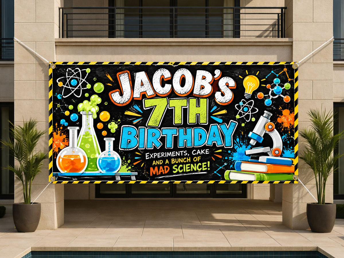 Mad Science 7th Birthday Banner
