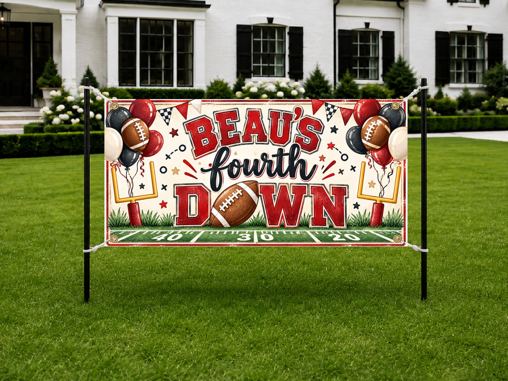 Fourth Down Football Banner