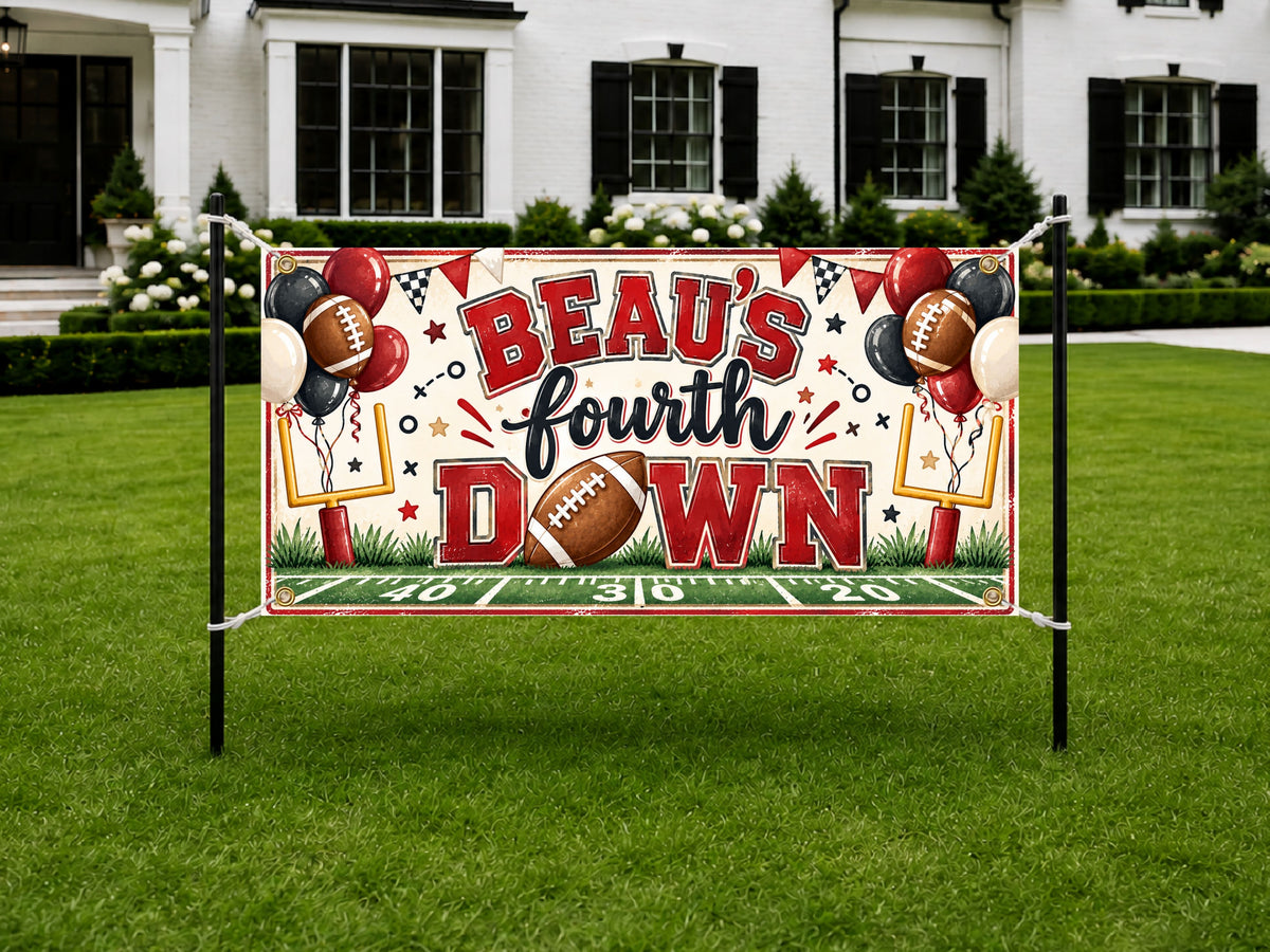 Fourth Down Football Banner