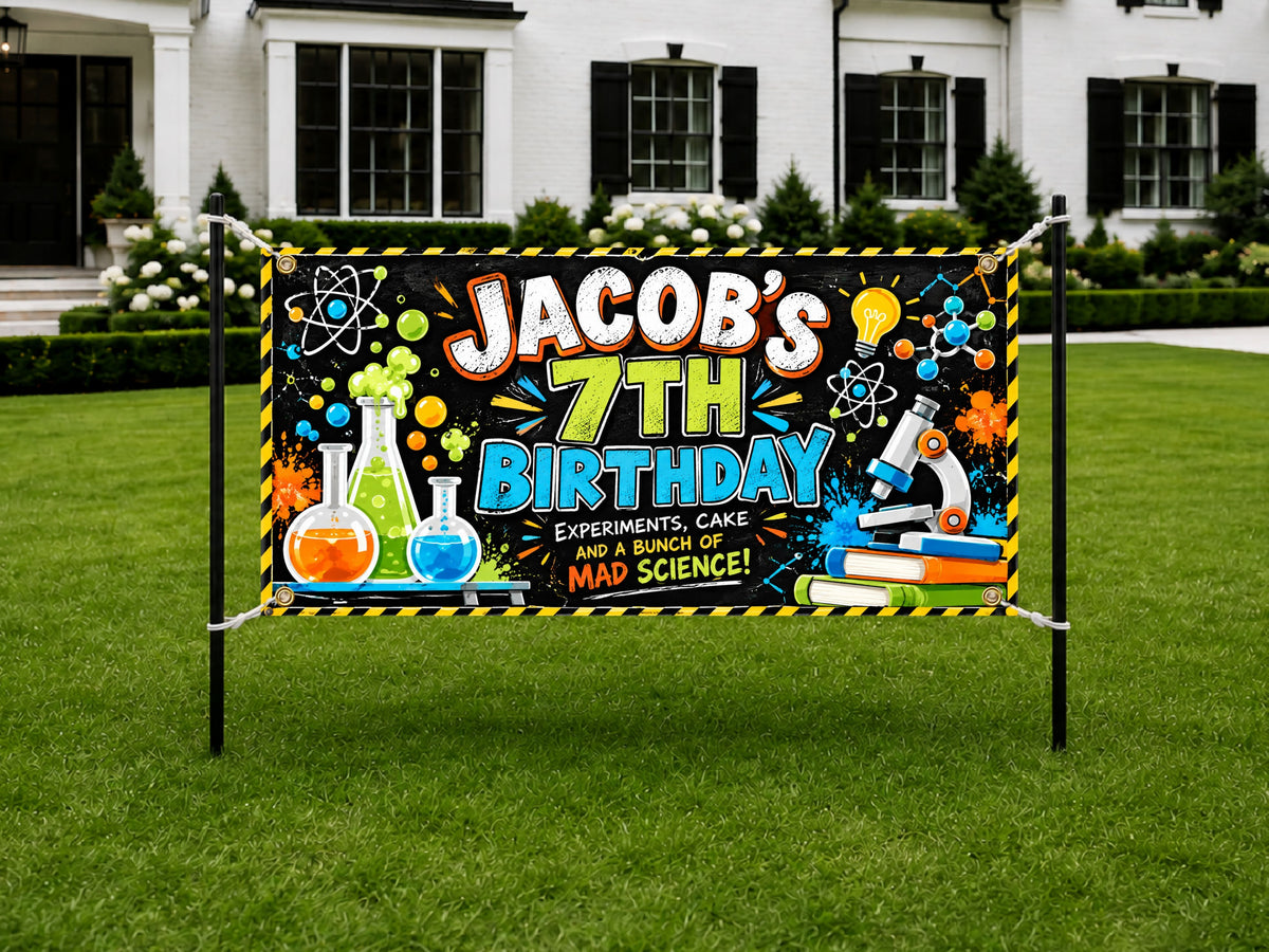 Mad Science 7th Birthday Banner