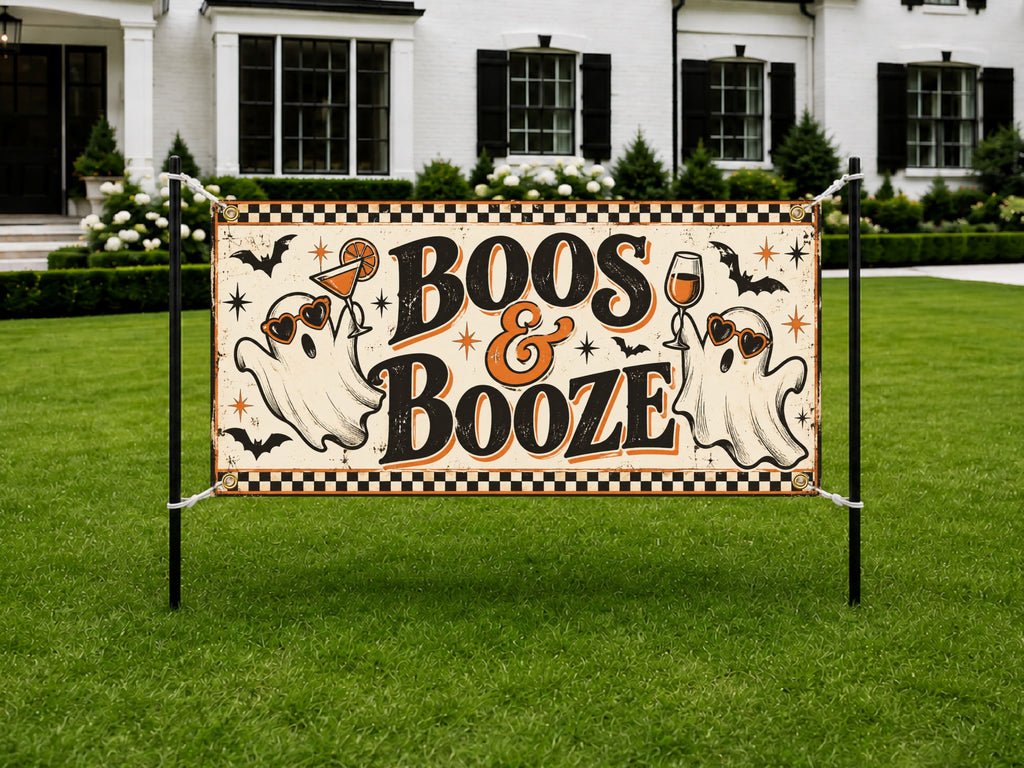 Ghost Booze Halloween Banner