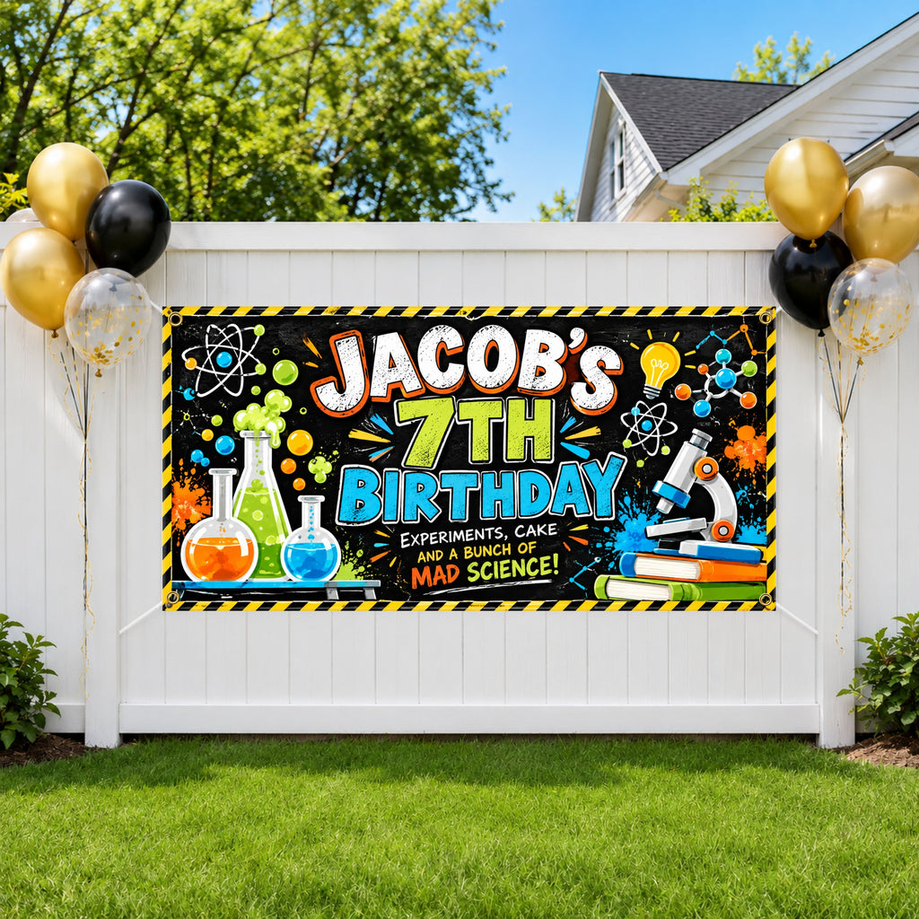 Mad Science 7th Birthday Banner