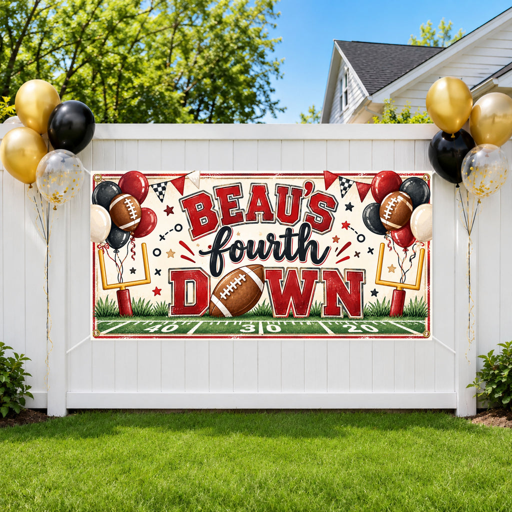 Fourth Down Football Banner