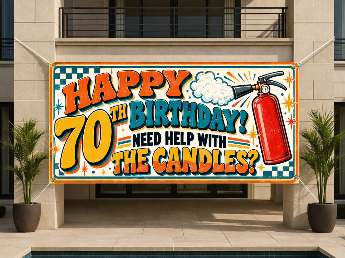 Retro Extinguisher 70th Banner