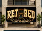 Delivery Driver Retirement Banner, Final Package Sign, Farewell Backdrop