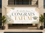 Graduation Banner, Personalized Grad Party Sign, Custom Name Backdrop