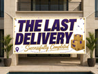 Retirement Party Banner, Last Delivery Sign, Delivery Driver Backdrop
