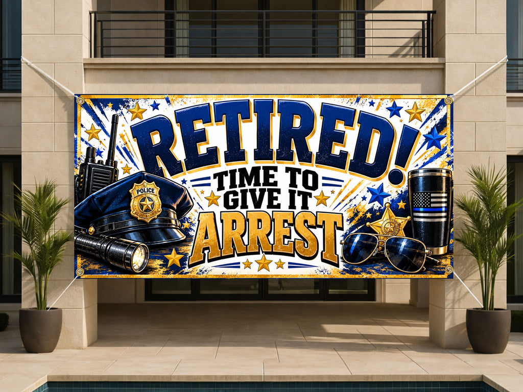 Give It Arrest Retirement Banner
