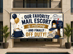 Mail Escort Retirement Banner, Postal Worker Party Backdrop, Custom Farewell Sign