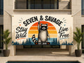Raccoon 7th Birthday Banner