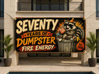 70th Raccoon Dumpster Banner