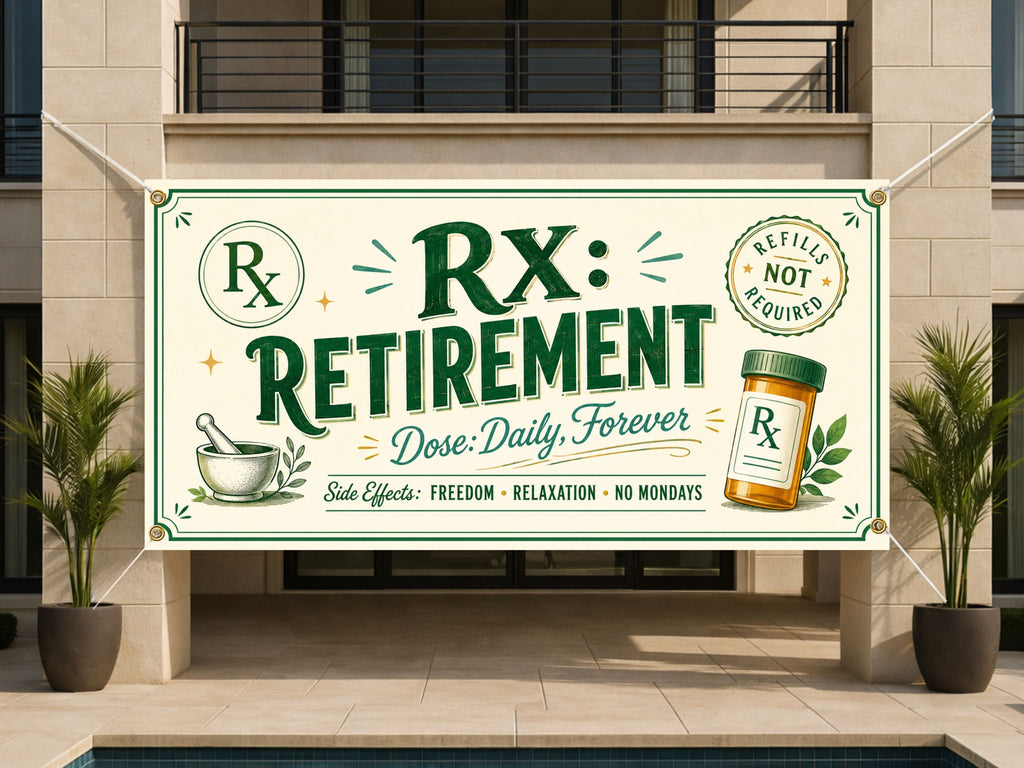 Pharmacist Retirement Banner, Prescription Sign, Pharmacy Farewell
