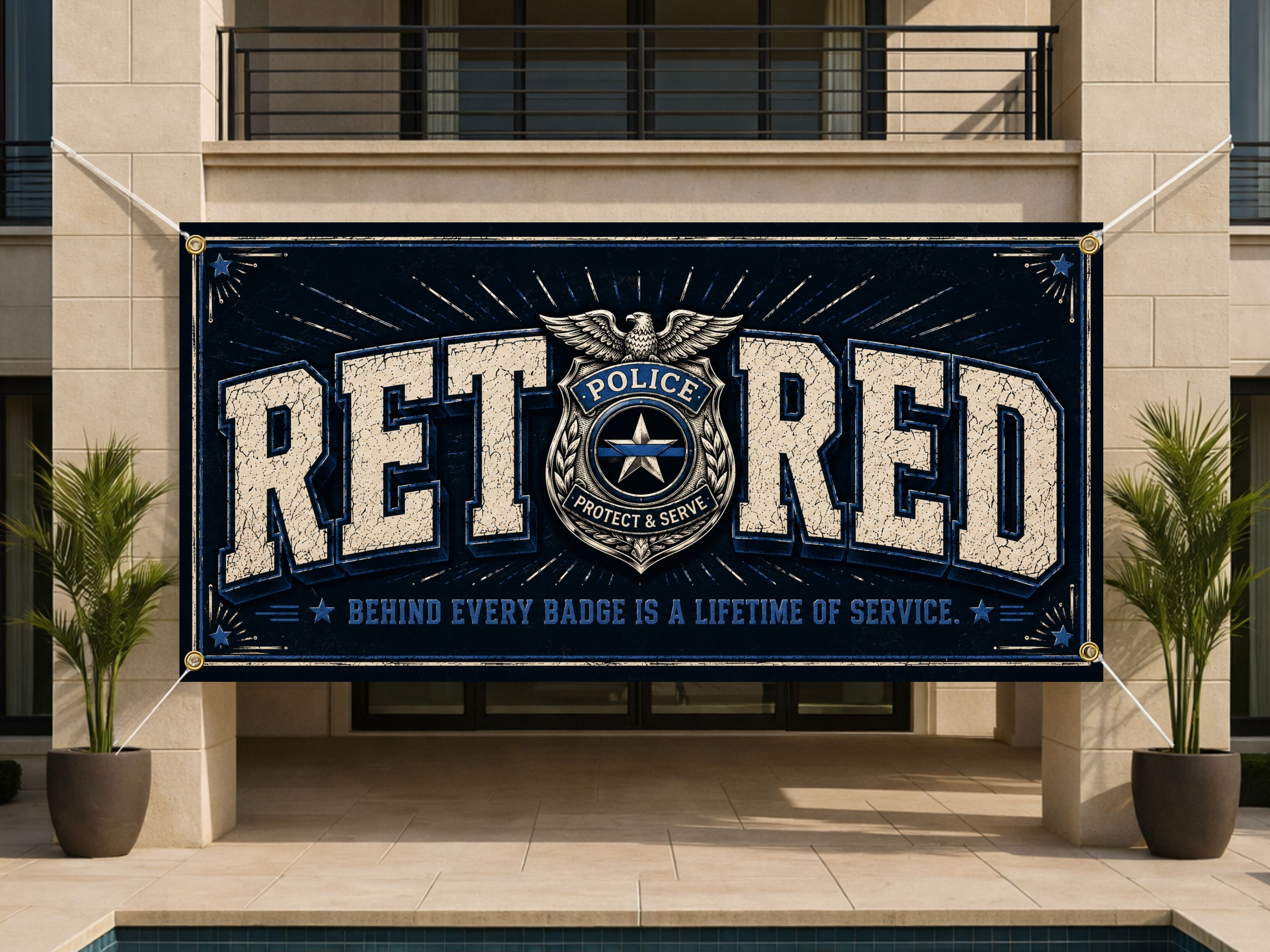 Police Retirement Party Banner