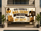 Mail Escort Retirement Banner, Delivery Driver Party Backdrop, Custom Farewell Sign (Copy)