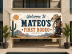 First Rodeo Birthday Banner, 1st Birthday Party Decor, Personalized Western Cowboy Birthday Sign