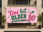 30th Birthday Banner, Martini Party Sign, Women Photo Back Drop