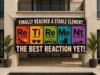 Chemistry Retirement Banner, Science Teacher Retirement Sign, Party Backdrop