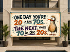 70th Birthday Banner, Funny 70th Party Backdrop, Twenty in the Seventies Sign