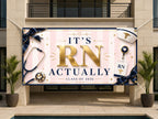 RN Graduation Banner, Nurse Grad Party Sign, Nursing Photo Backdrop