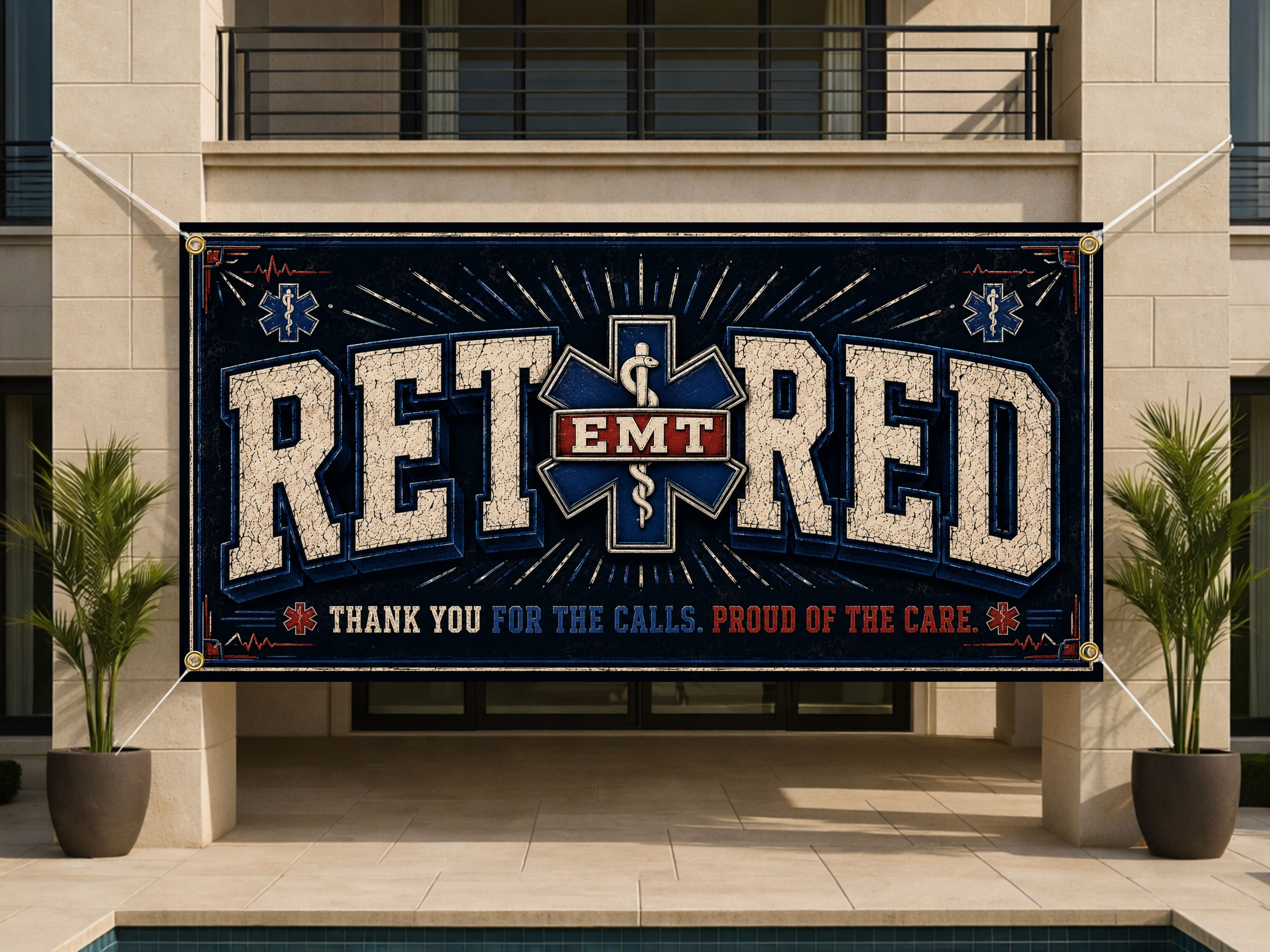 EMT Retirement Party Banner