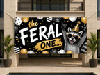 The Feral One Birthday Banner, Raccoon 1st Birthday Party Decoration, First Birthday Sign, Wild One Birthday Backdrop