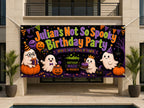 Halloween Birthday Banner, Custom Ghost Party Backdrop, Not So Spooky 1st Birthday Sign
