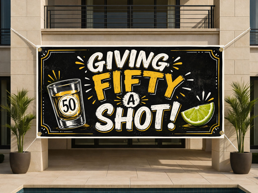 Tequila 50th Birthday Banner