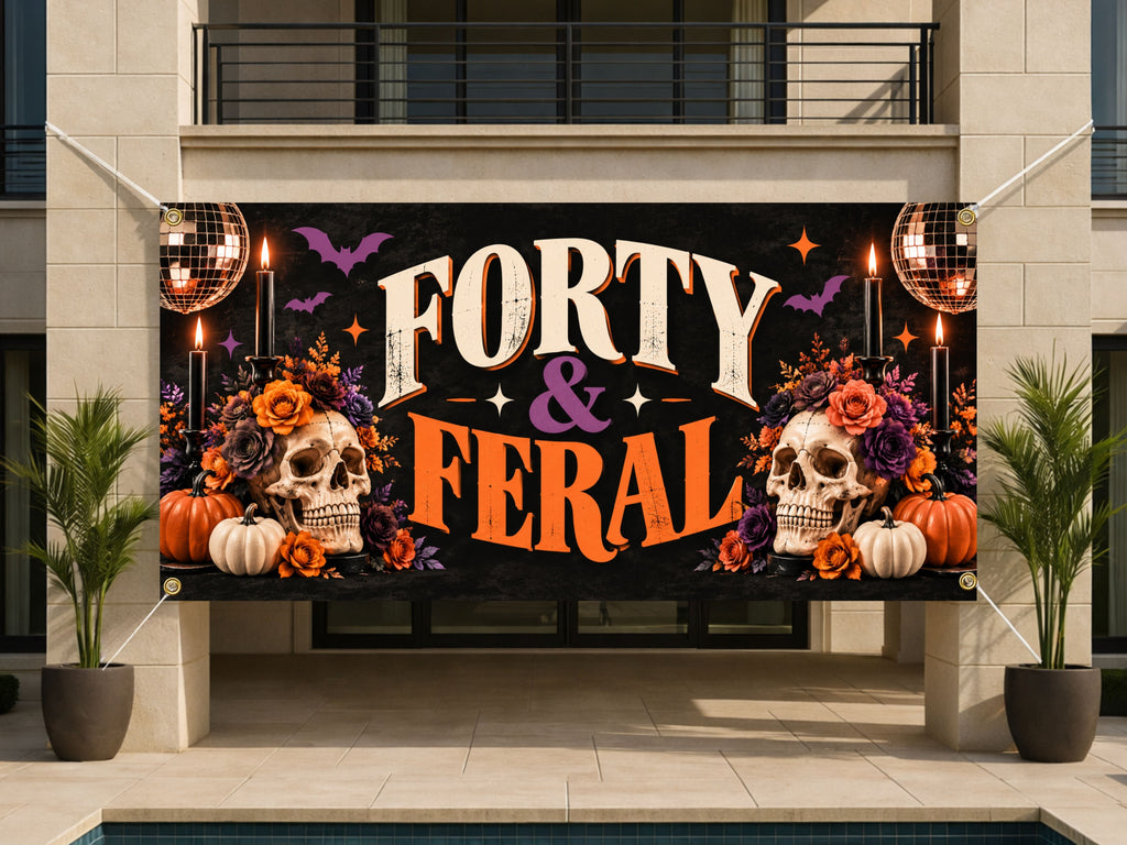 Gothic 40th Birthday Banner