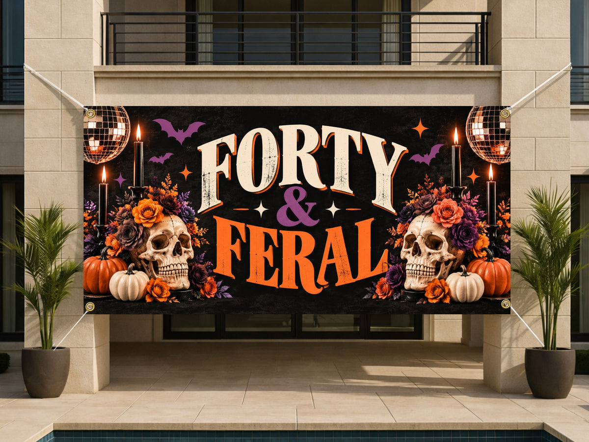 Gothic 40th Birthday Banner