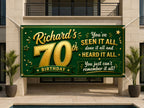 Funny 70th Birthday Banner, Richard Party Sign, Mens Backdrop