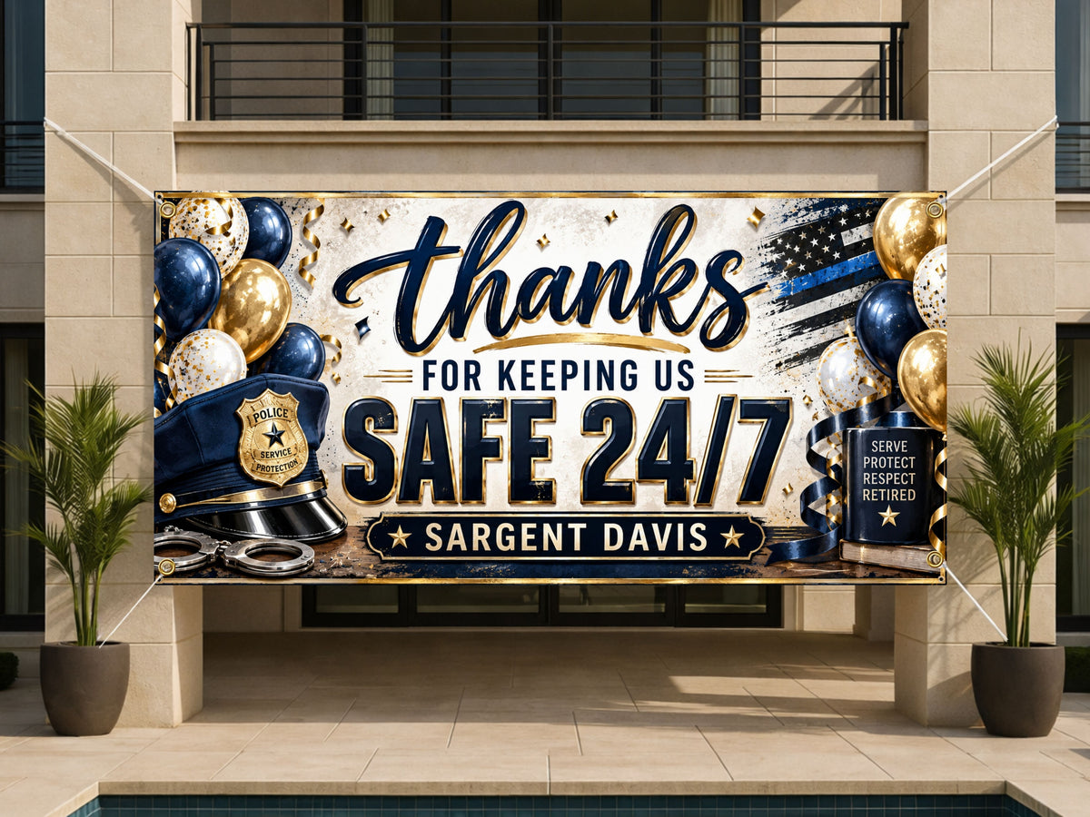 Police Appreciation Party Banner